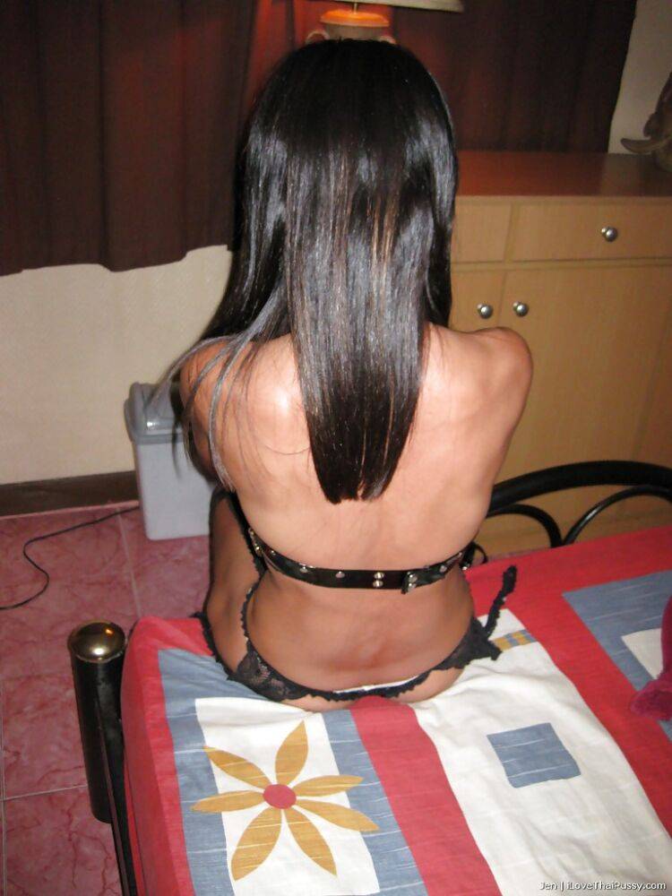 Sexy asian babe in erotic lingerie stripping and getting nailed - #10