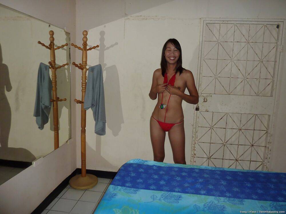 Thai prostitute Dang receiving cumshot on hairy MILF vagina - #14