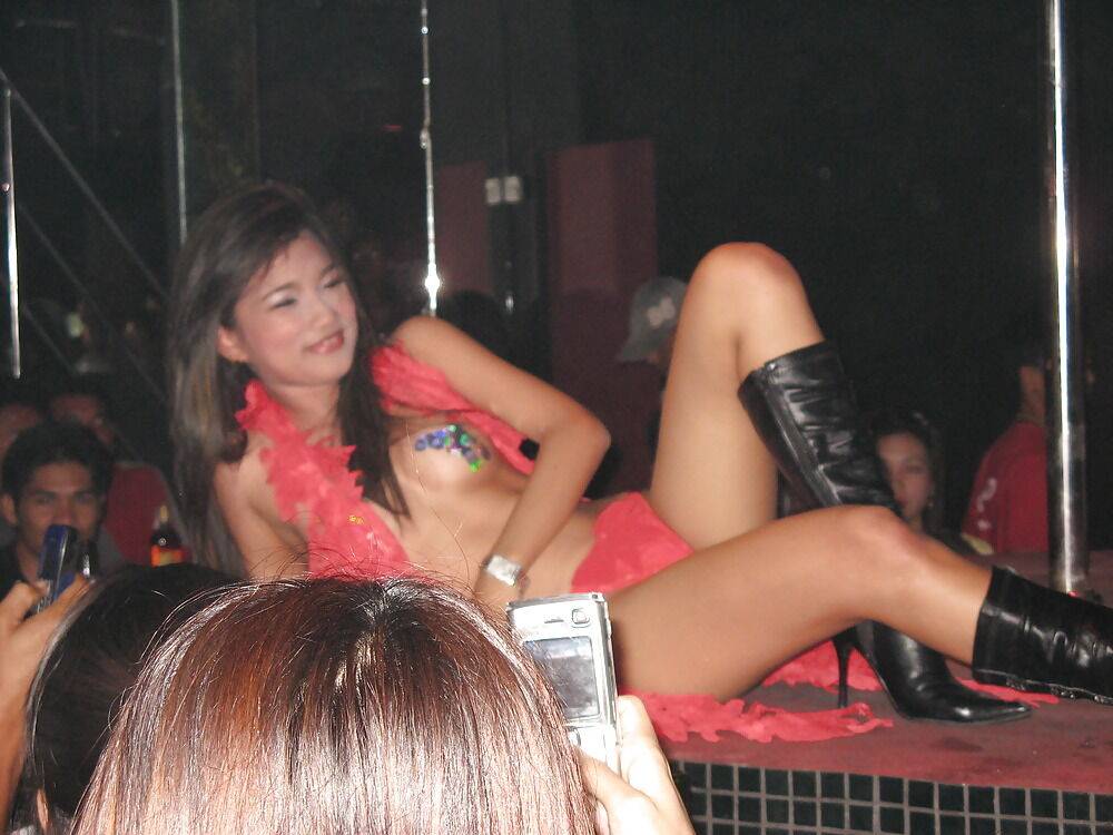 Skinny asian babes in boots and erotic lingerie doing striptease - #1