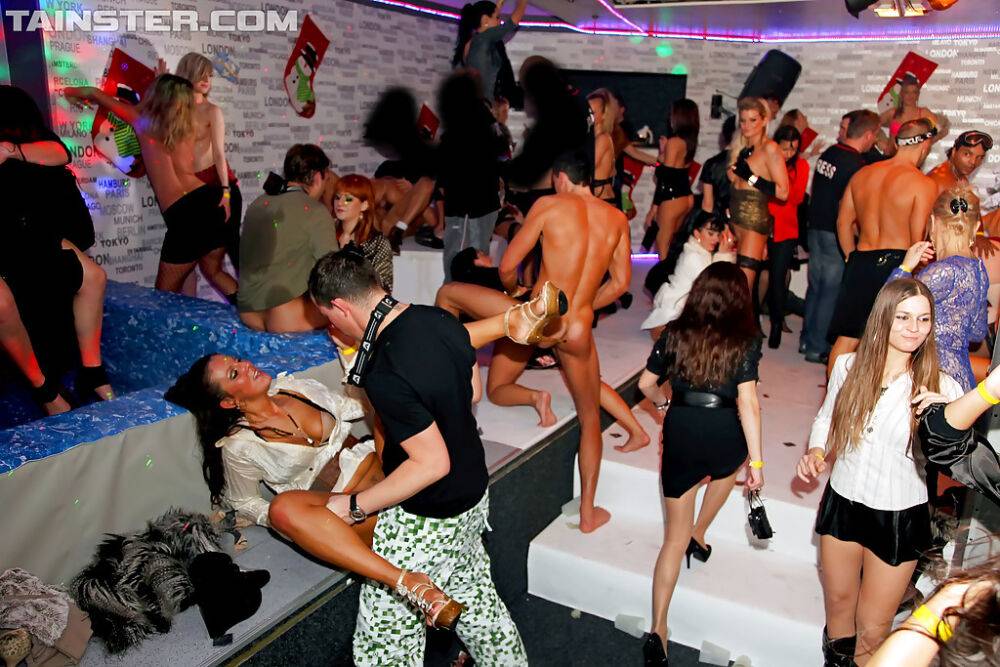 Filthy european fashionistas getting pounded hardcore at the party - #14