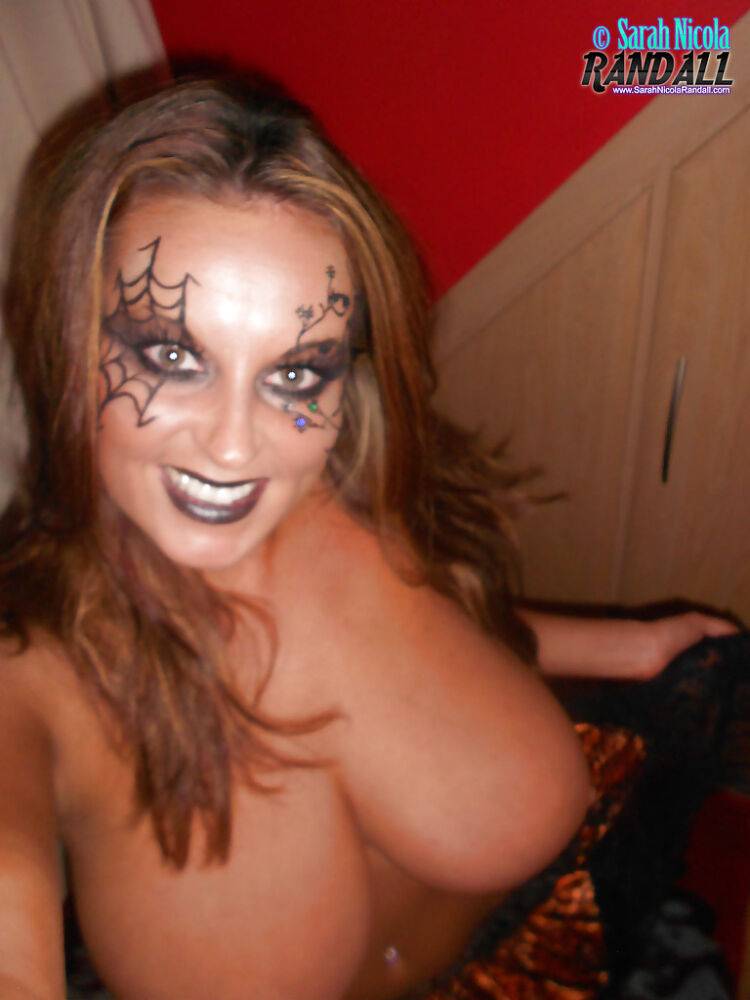 Amazing halloween pornstar showing her awesome big tits - #5