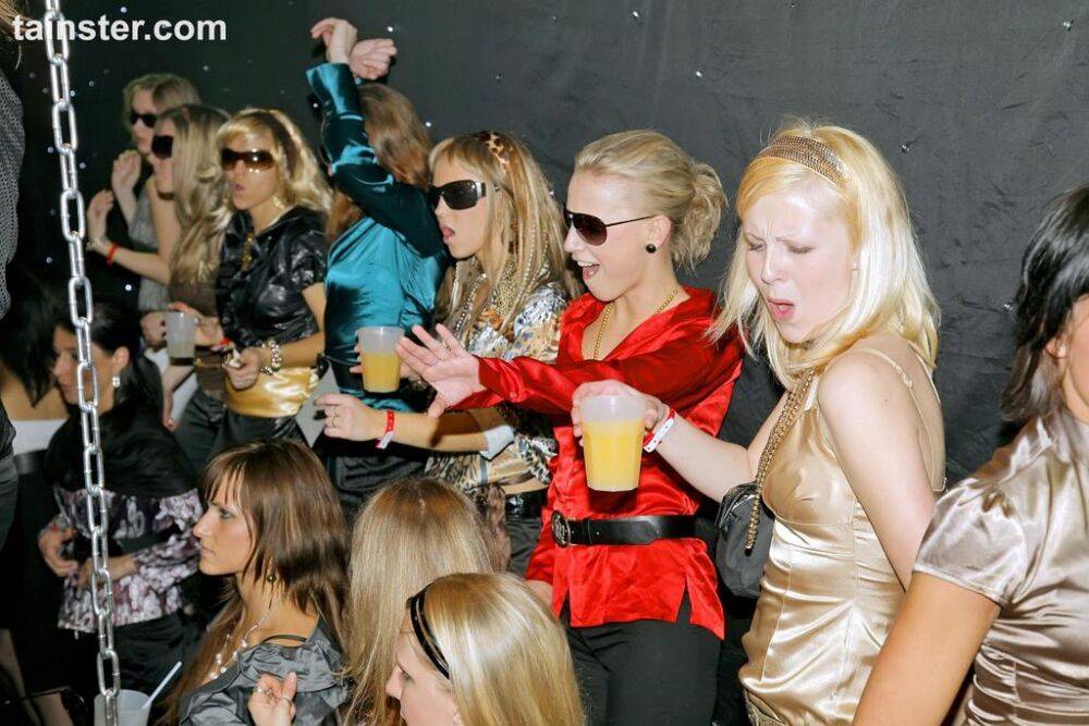 A group of drunk females out on the town find themselves at a swinger's party - #10