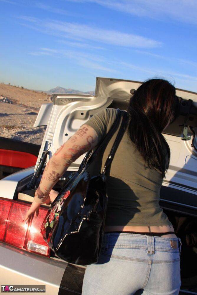 Amateur Susy Rocks escapes from the trunk of a car before taking the wheel - #1