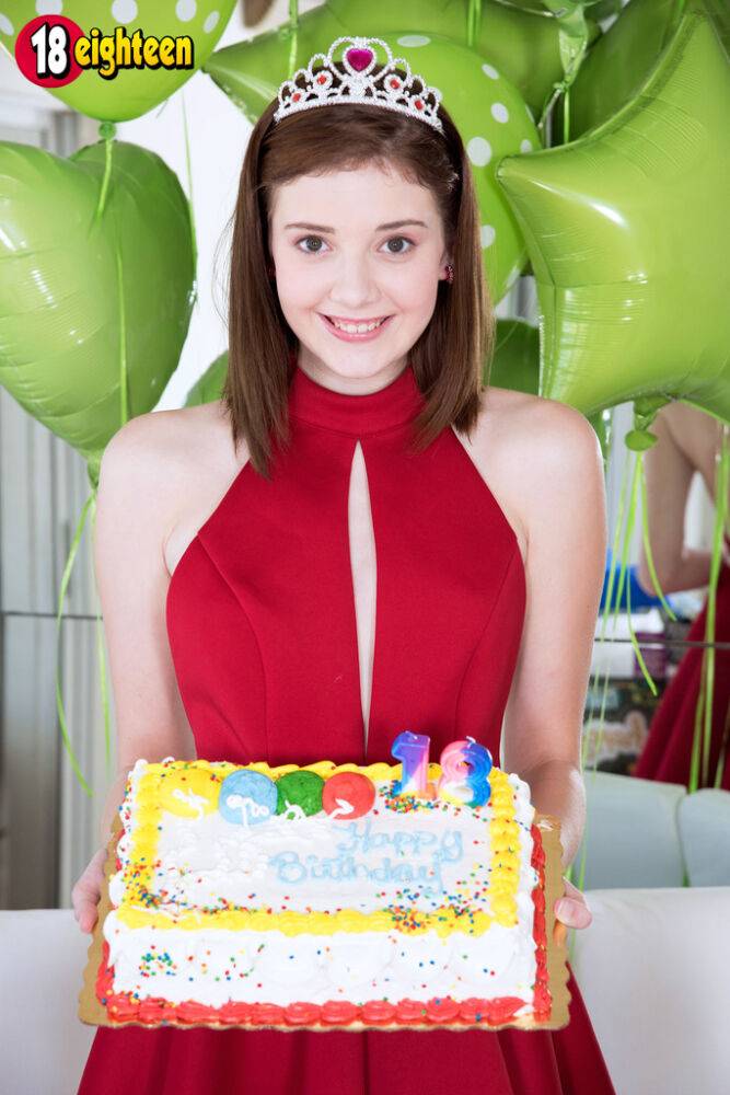 Petite teen girl Blaire Ivory models naked to celebrate birthday number - #7