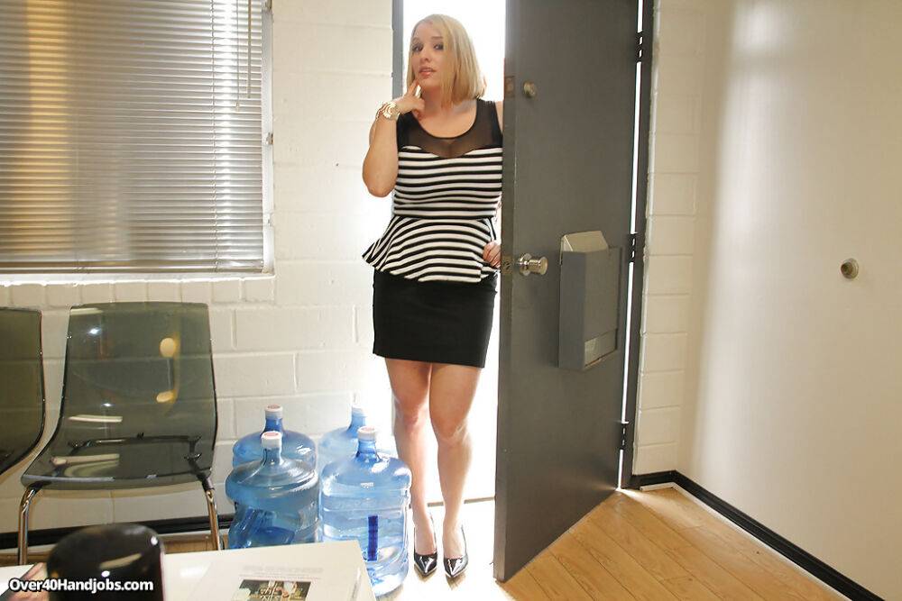 Alluring blonde MILF slowly uncovering her wooing all natural curves - #15