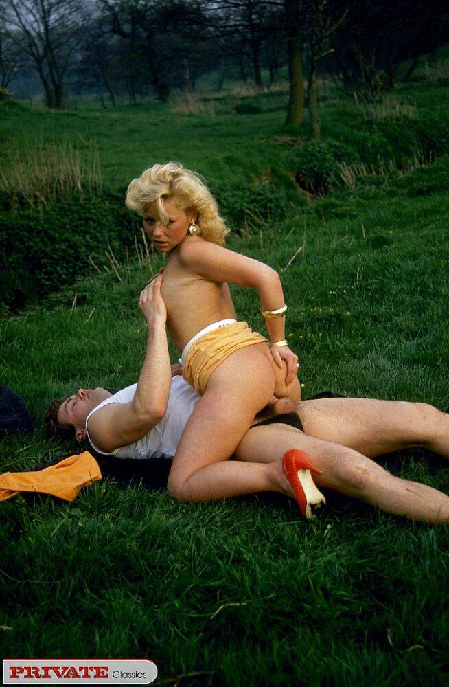 Retro slut waylays a hunter in the field and satisfies his hard cock - #6