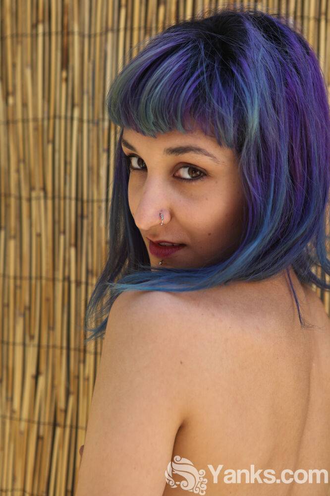 First timer Jay Elle sports dyed hair while getting totally naked - #2