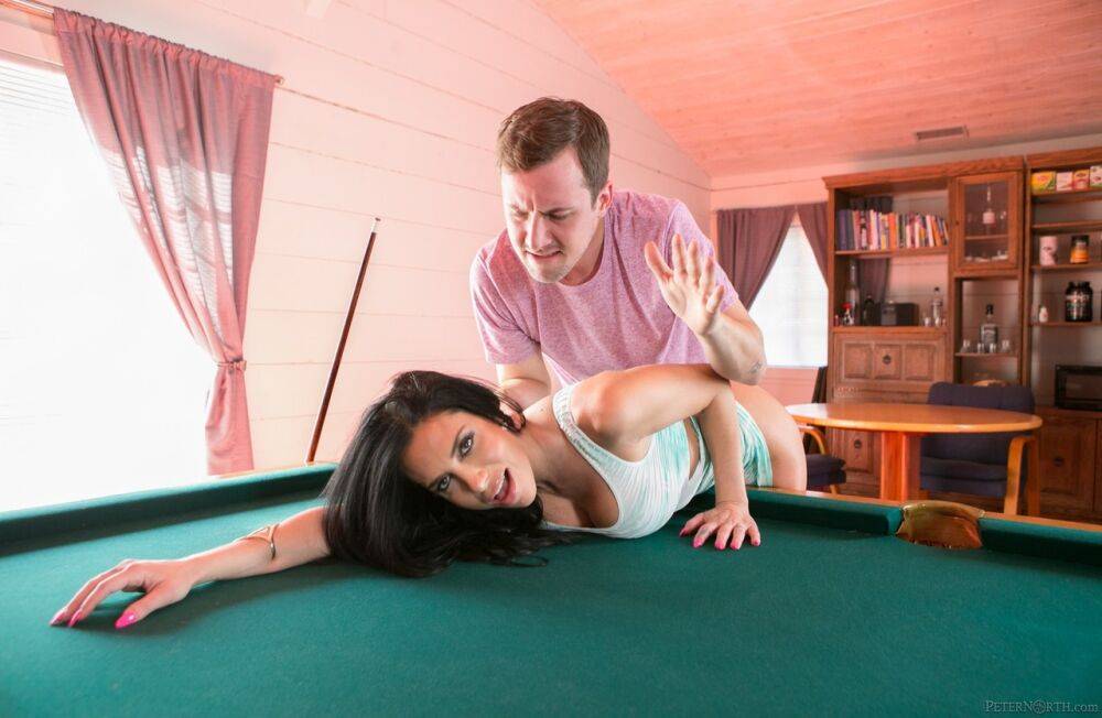 Hot pornstar Jaclyn Taylor gets spanked and has pussy licked on pool table - #8