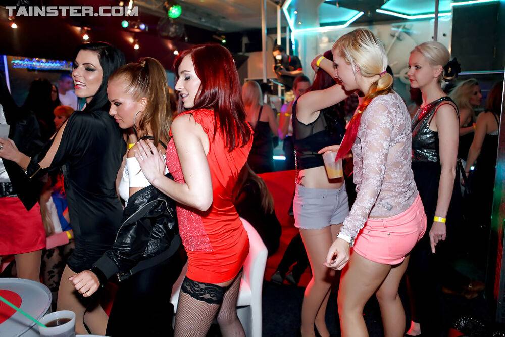 Lusty european chicks have some lesbian humping fun at the wild party - #8