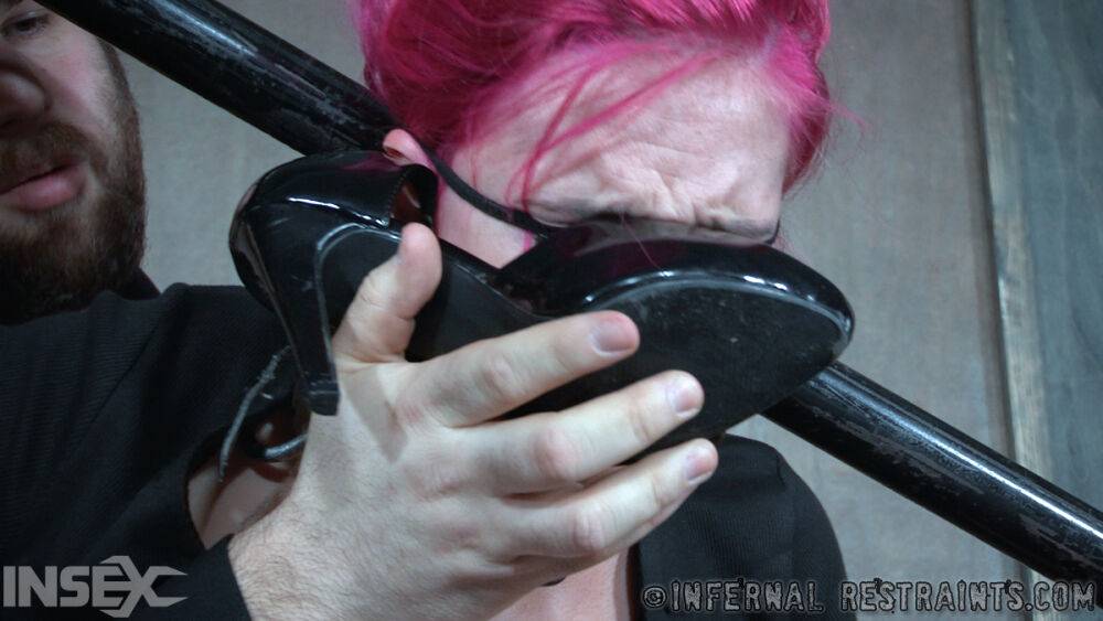 Pink haired female KoKo Kitty is subjected to humiliation in a dungeon - #10