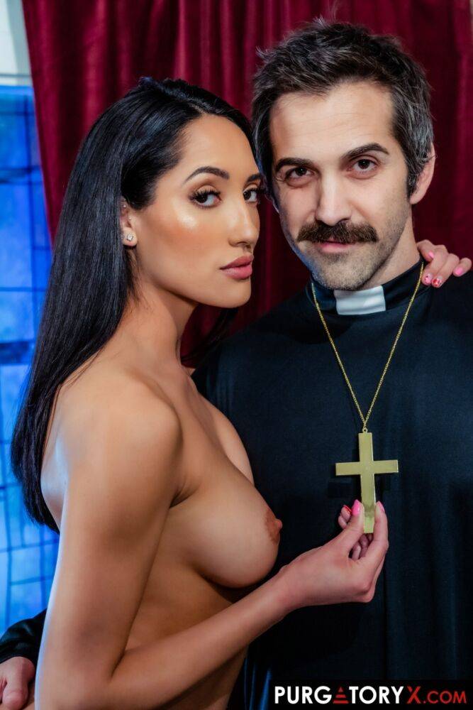 Naked Latina chick Chloe Amour seduces and blows a priest - #13