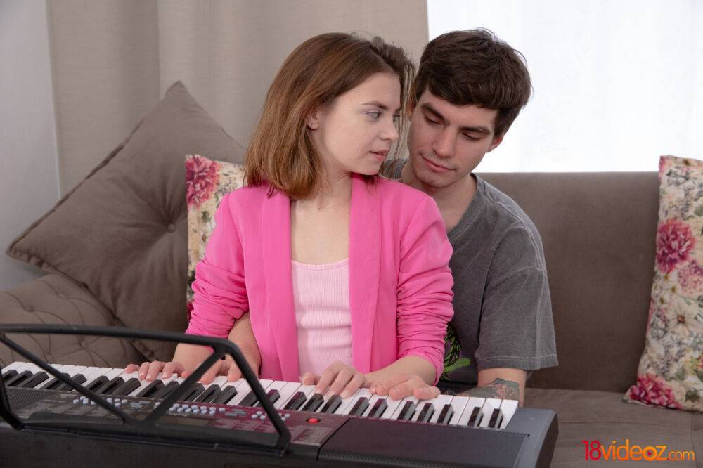 18-year-old redhead Bella Gray goes ass to mouth with her music tutor - #8