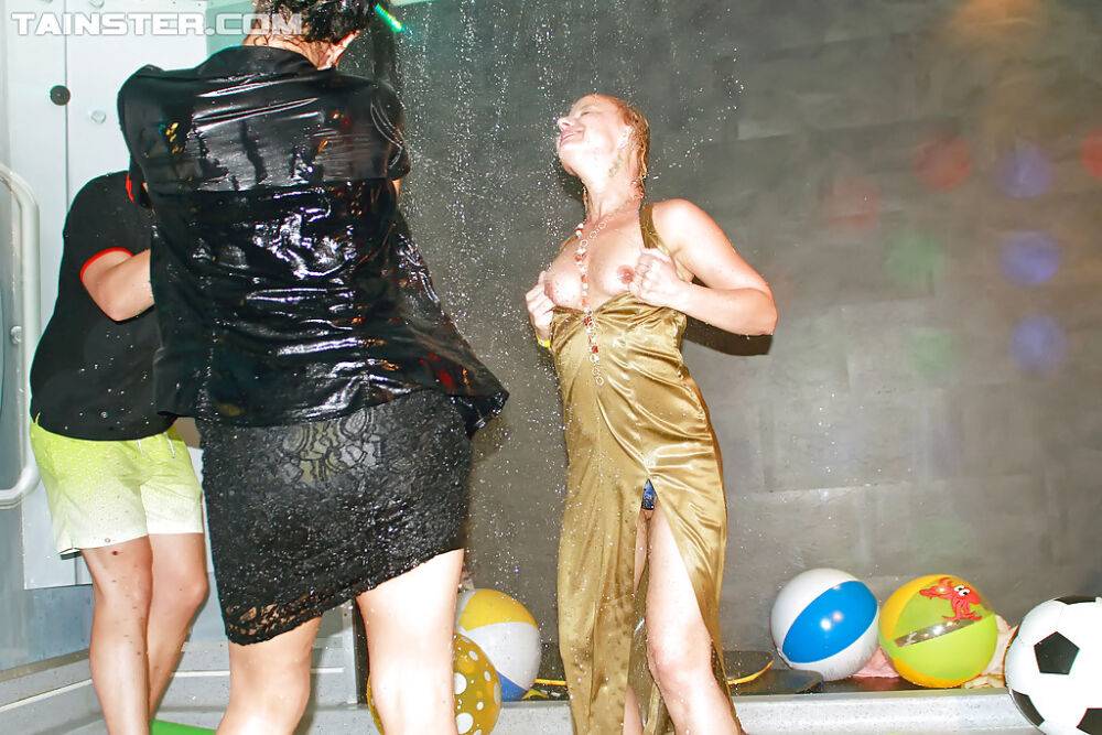 Rammish MILFs getting shagged hardcore at the wet and wild orgy party - #14