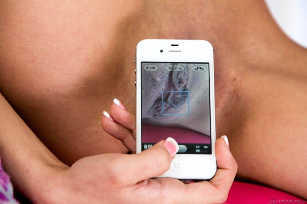Horny teens Staci Silverstone & Sara Luvv takes selfies of their naked pussies - #7