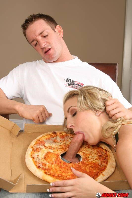 Tiffany Rose fucks a hung pizza-guy for a cumshot on her tongue - #8