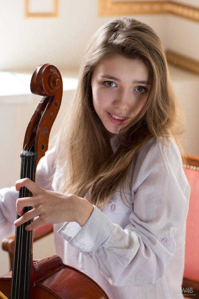 Cute teen girl Milla puts here cello away and opts for a nude modeling career - #13