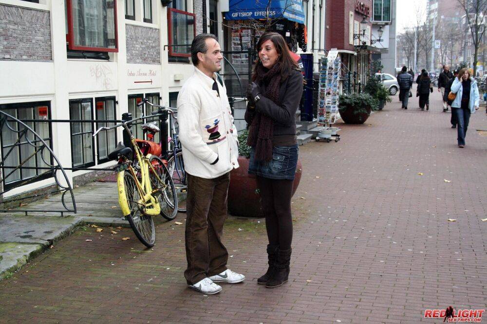 Visiting sex tourist pick up a couple of hookers from the red light district - #11