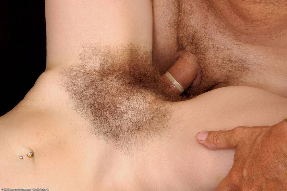 Hairy mature amateur chick grinds on cock as a cowgirl and gets cum on muff - #15