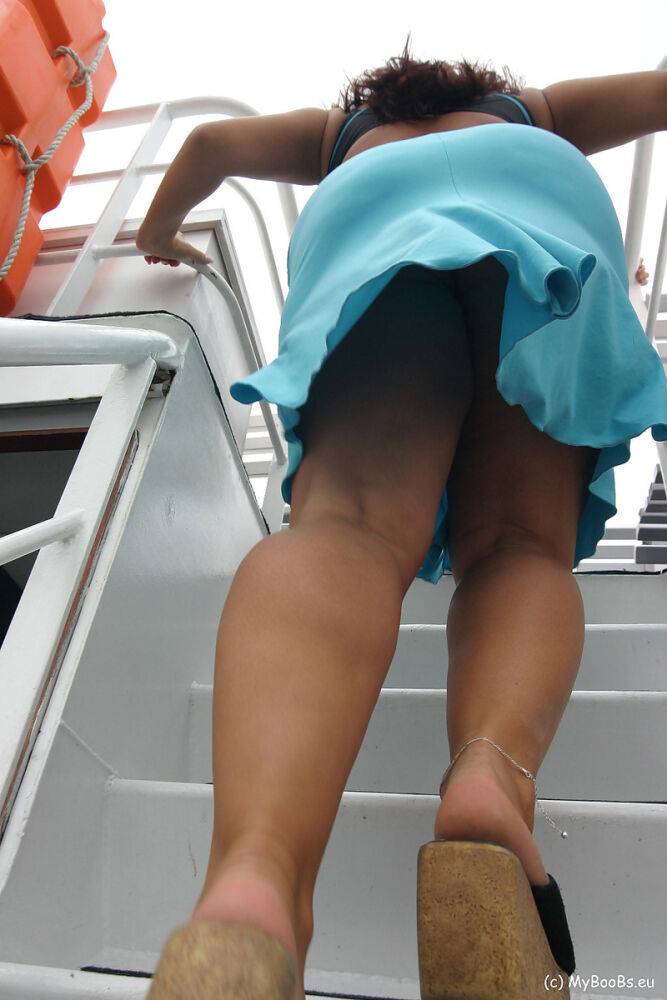 Thick women Kora Kryk & Aneta Buena expose huge tits atop a cruise liner - #15