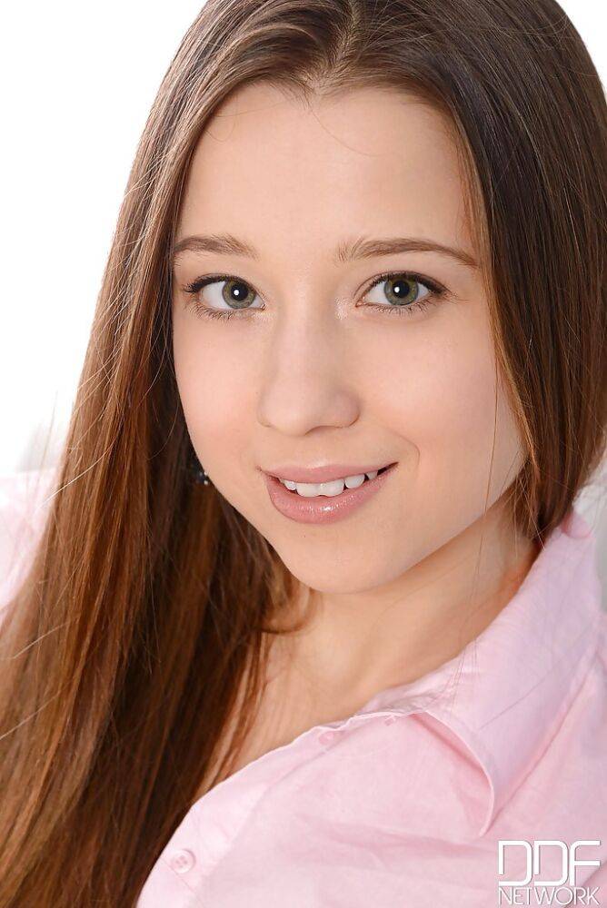 Great European beauty with brunette hair Taissa Shanti enjoys posing - #16