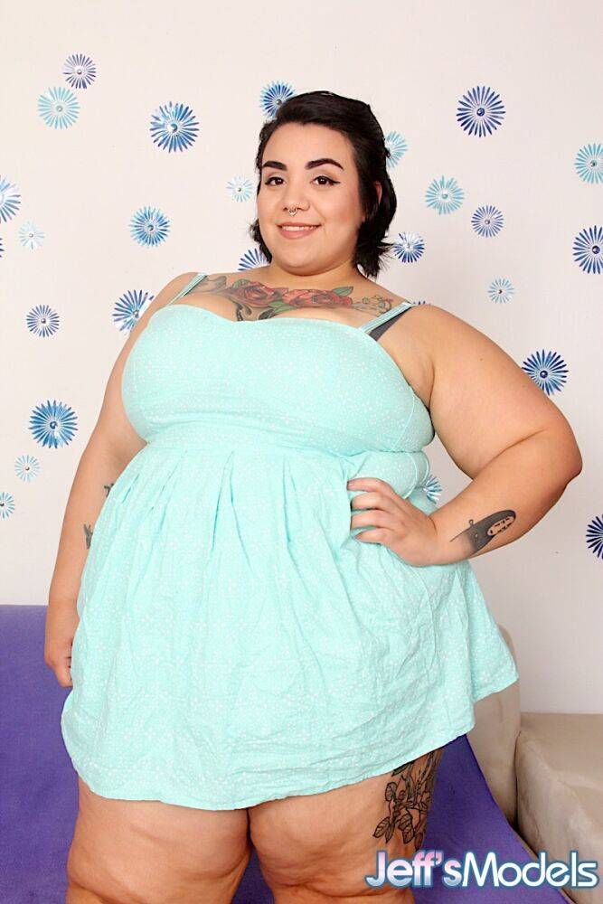 Huge SSBBW Mia Riley doffs her dress to spread BBW pussy & suck hard cock | Photo: 2671213