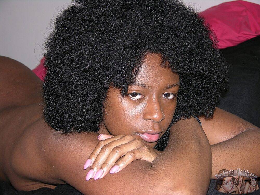 Black girl Kit K sports an afro while making her nude modelling debut - #7