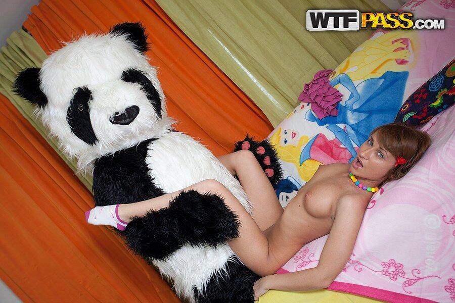 Tiny teen Tammi gets banged in hardcore action by a Panda - #11