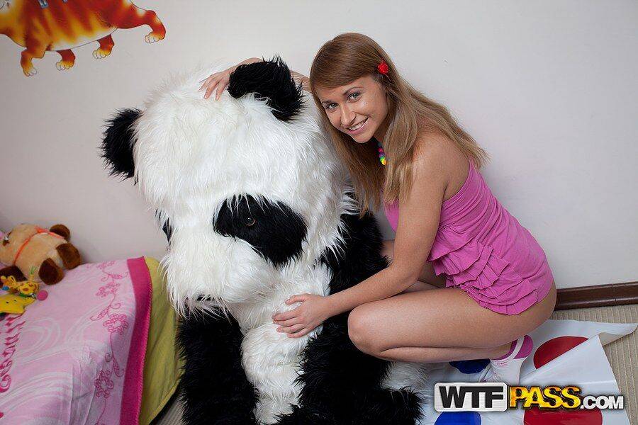 Tiny teen Tammi gets banged in hardcore action by a Panda - #13