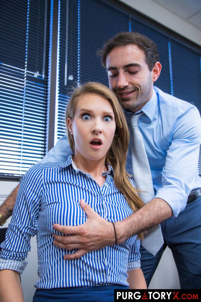 Blonde secretary Ashley Lane has sexual relations with her boss in his office - #8