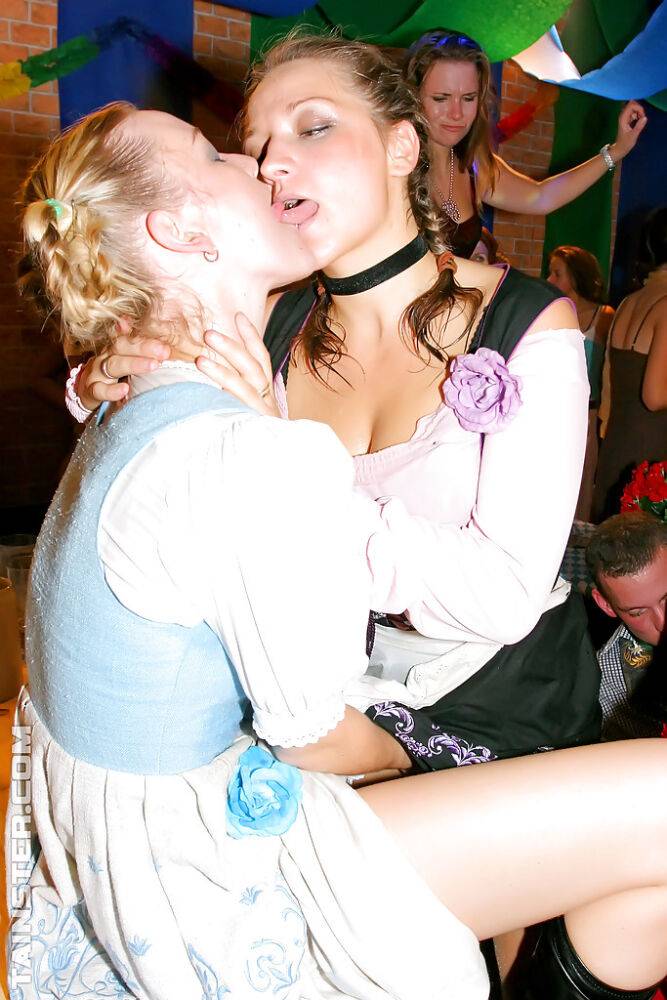 European baby dolls getting drunk and going wild at the club party - #8