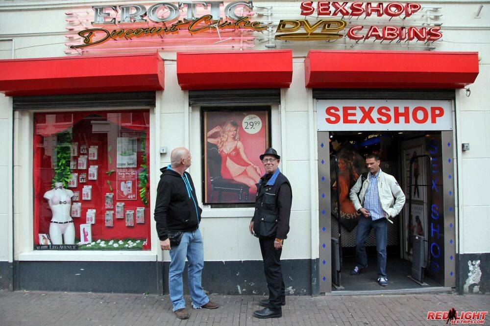 2 old guys enlist the services of a prostitute while visiting Amsterdam - #11