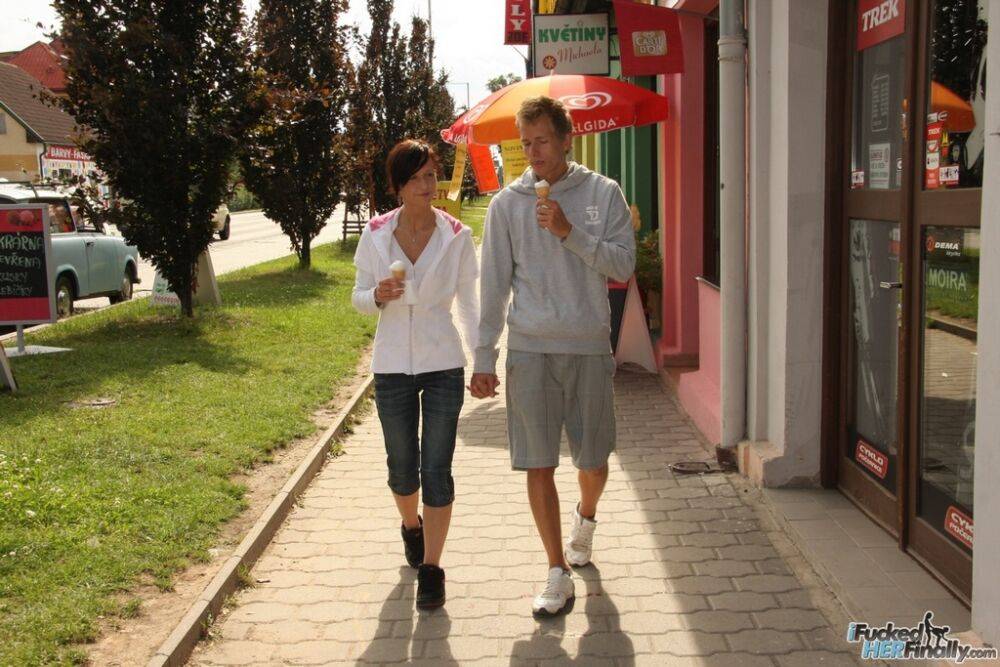 They met on the street, had a walk, Natalia licked ice cream, then ate some - #4
