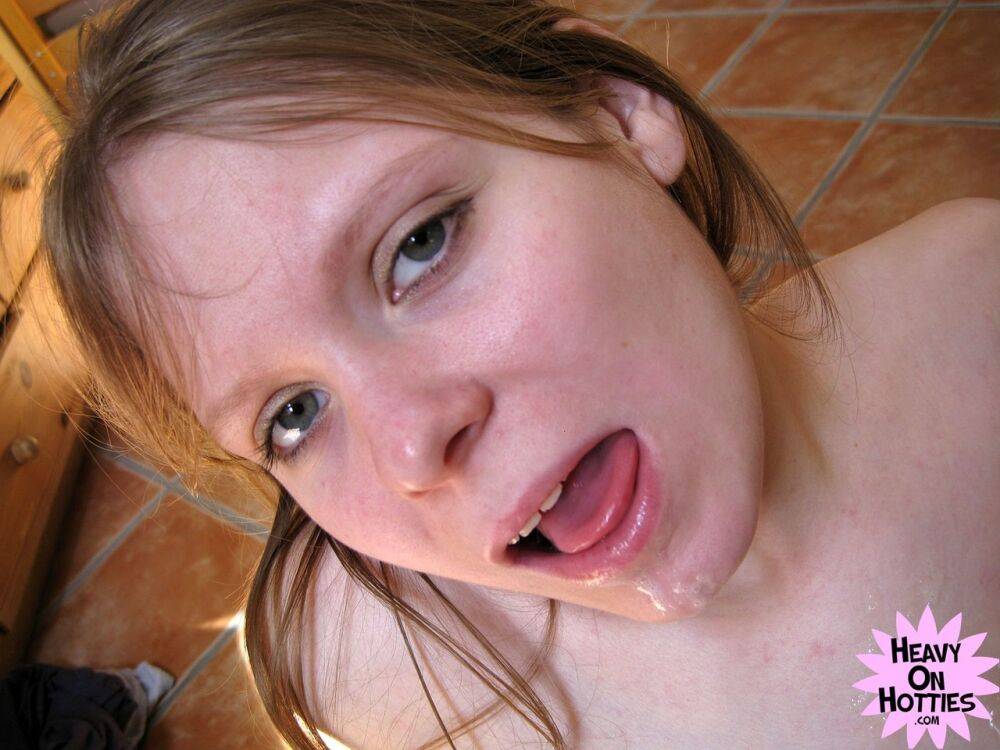 Amateur girl fondles her big natural tits during a POV blowjob - #14