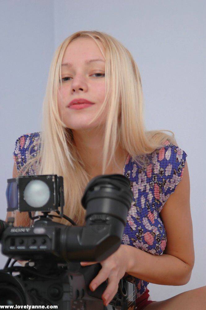 Anne stripping infront of a huge camera - #7