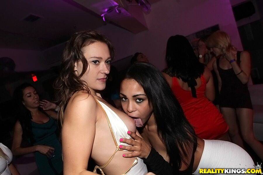 Lascivious girls with nice bodies going wild and lewd at the night club party - #10
