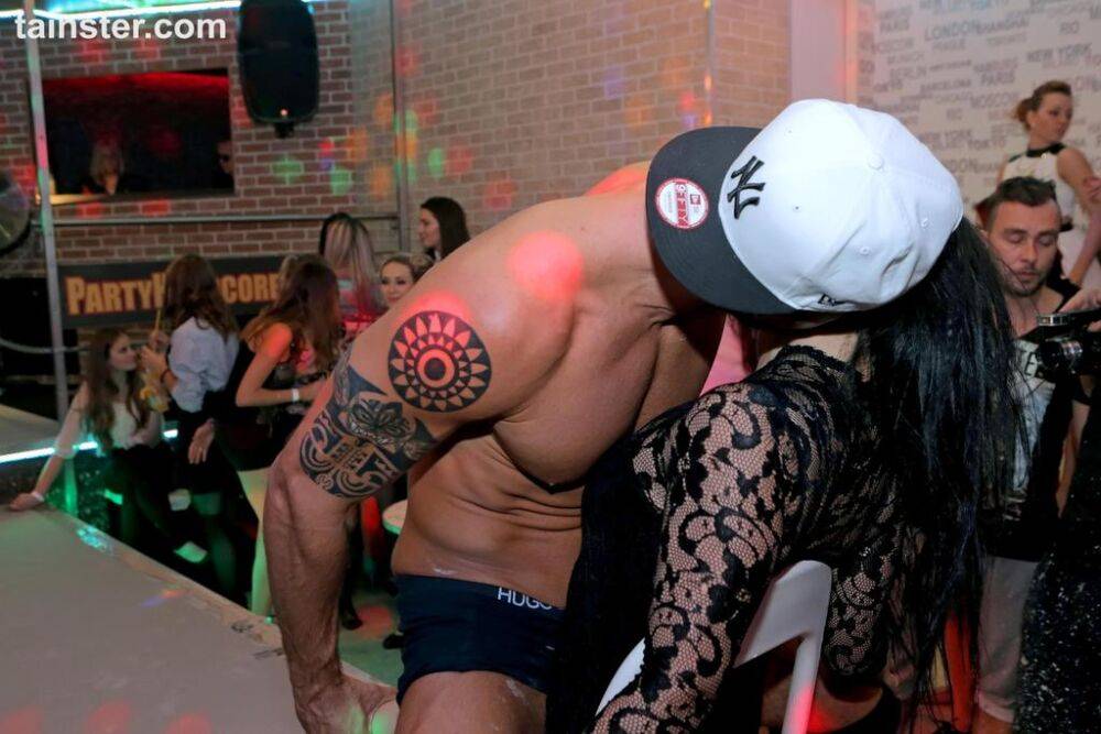 European chicks get wild and crazy over male strippers at bachelorette party - #2