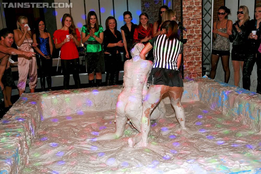 Alluring european fashionistas are into wild and messy mudwrestling - #11