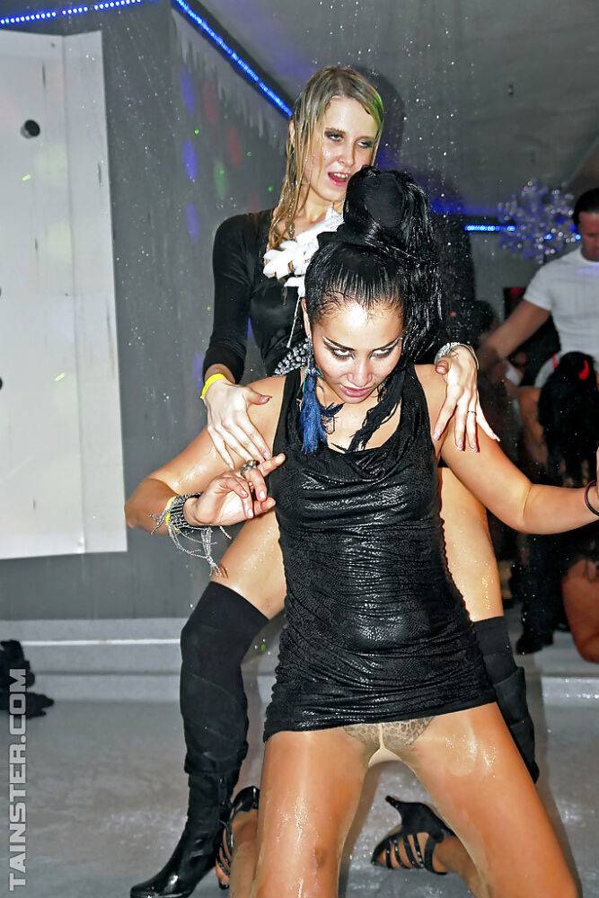 Lecherous european MILFs getting down and dirty at the wet party - #12