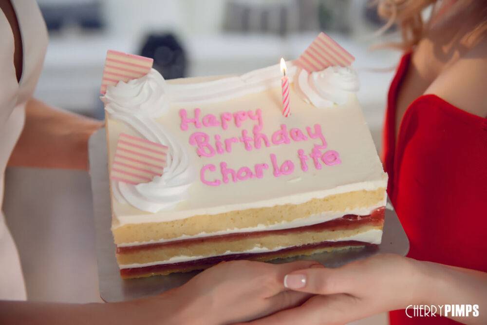 Cute blonde Charlotte Stokely celebrates a birthday with a cash gift - #2