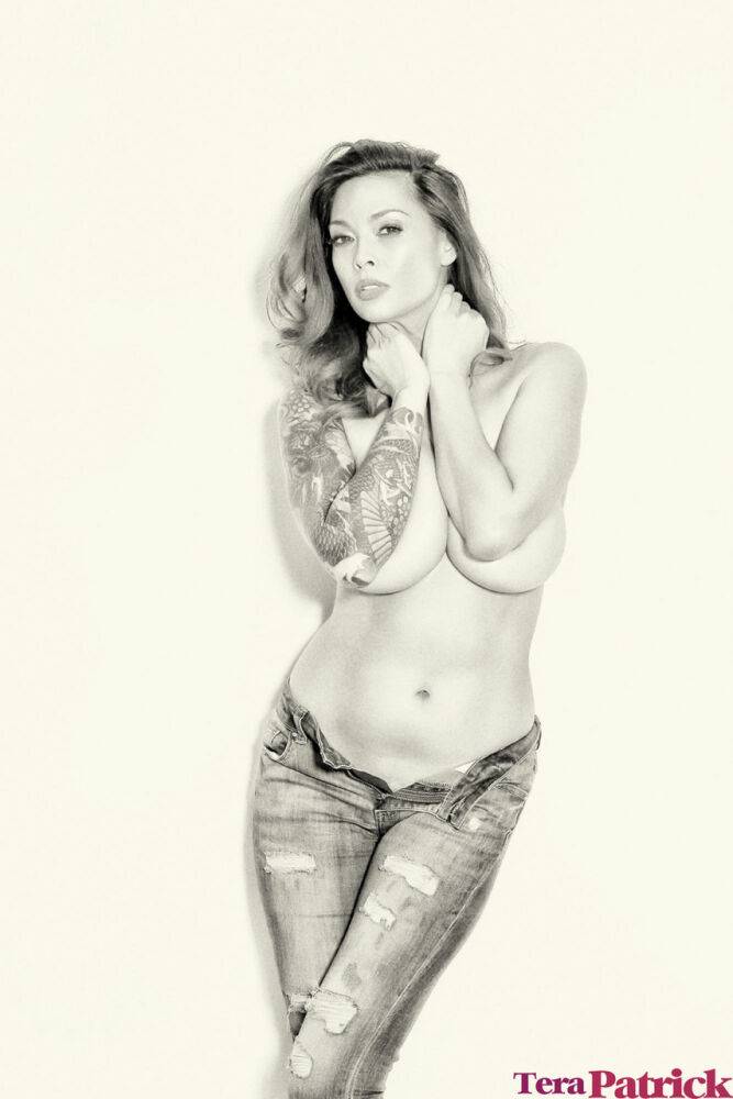 Black and white photo series of me in my jeans but totally topless - #15