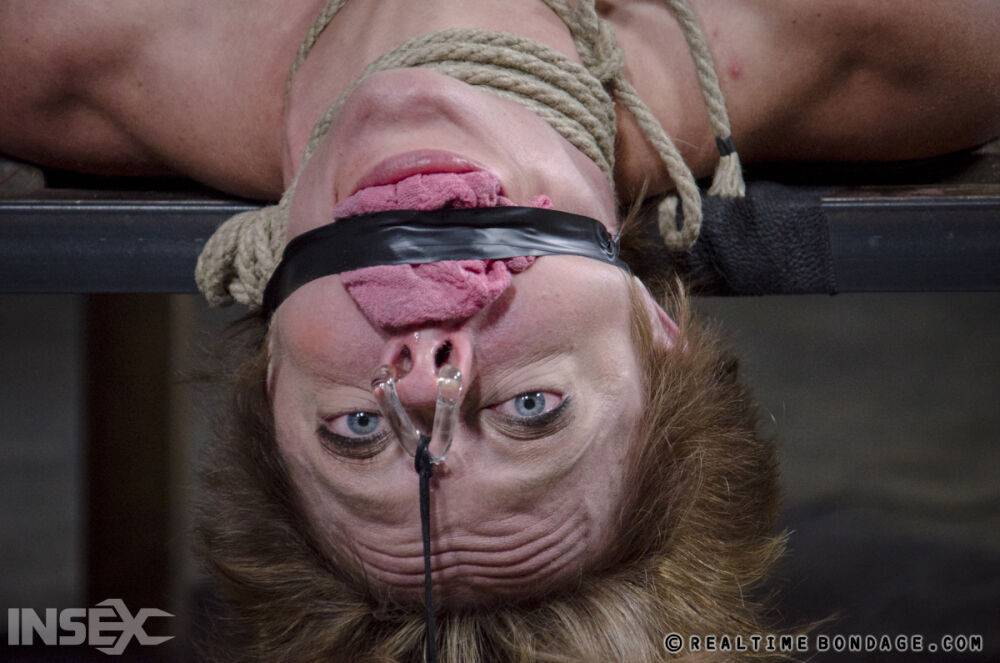 White girl Darling squirts while being fingered during extreme bondage action - #12