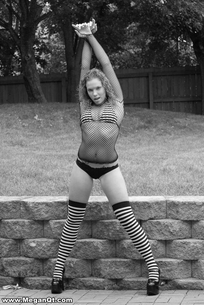 Super Sexy In Black & White Stockings - #2