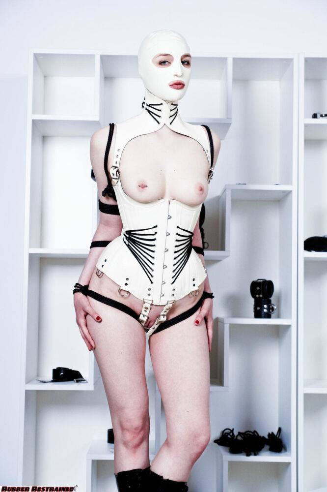 White corset, part 2 of 4Bondage,Fetish,Rubber - #12