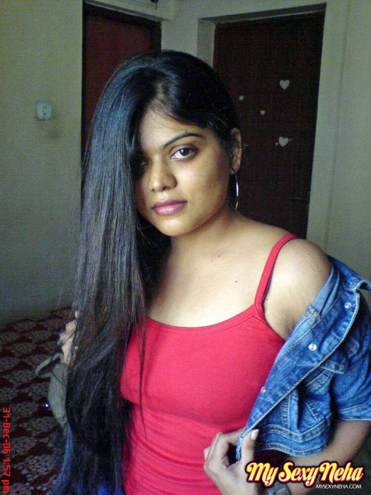 Indian chick Neha uncovers her natural tits during solo action - #3