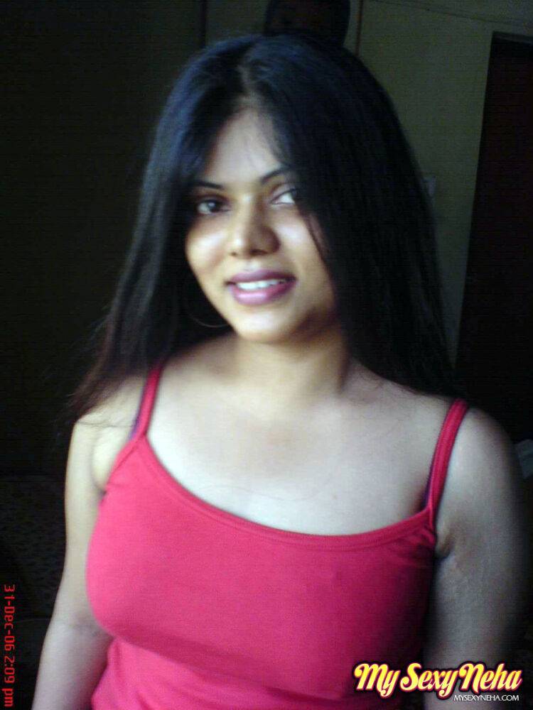 Indian chick Neha uncovers her natural tits during solo action - #7