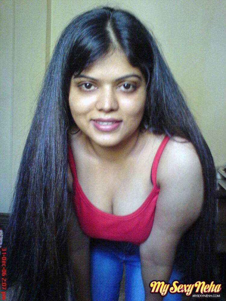 Indian chick Neha uncovers her natural tits during solo action - #6
