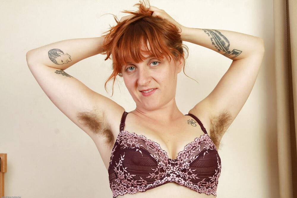 Clothed mature woman with big tits Velma entertains her hairy bunny - #10