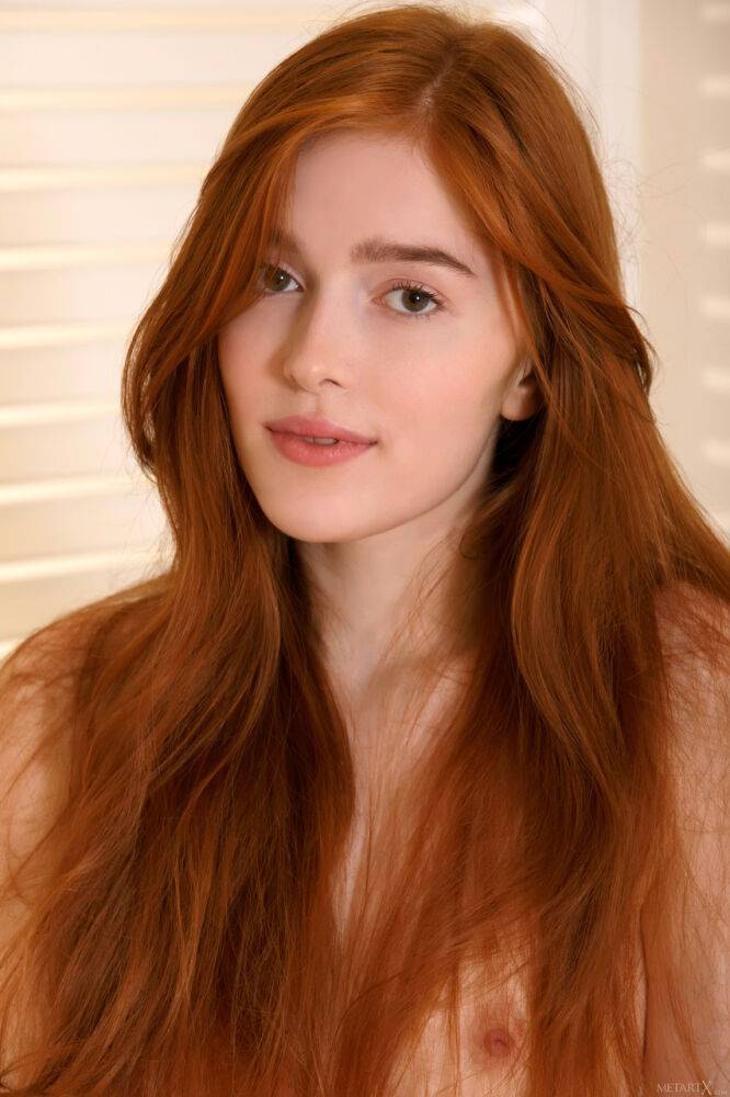 Redheaded teen Jia Lissa rubs her love holes after exposing her tiny tits - #20