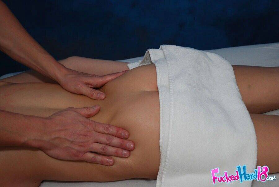 Big titted teen Madison Scott gets screwed after a massage - #3