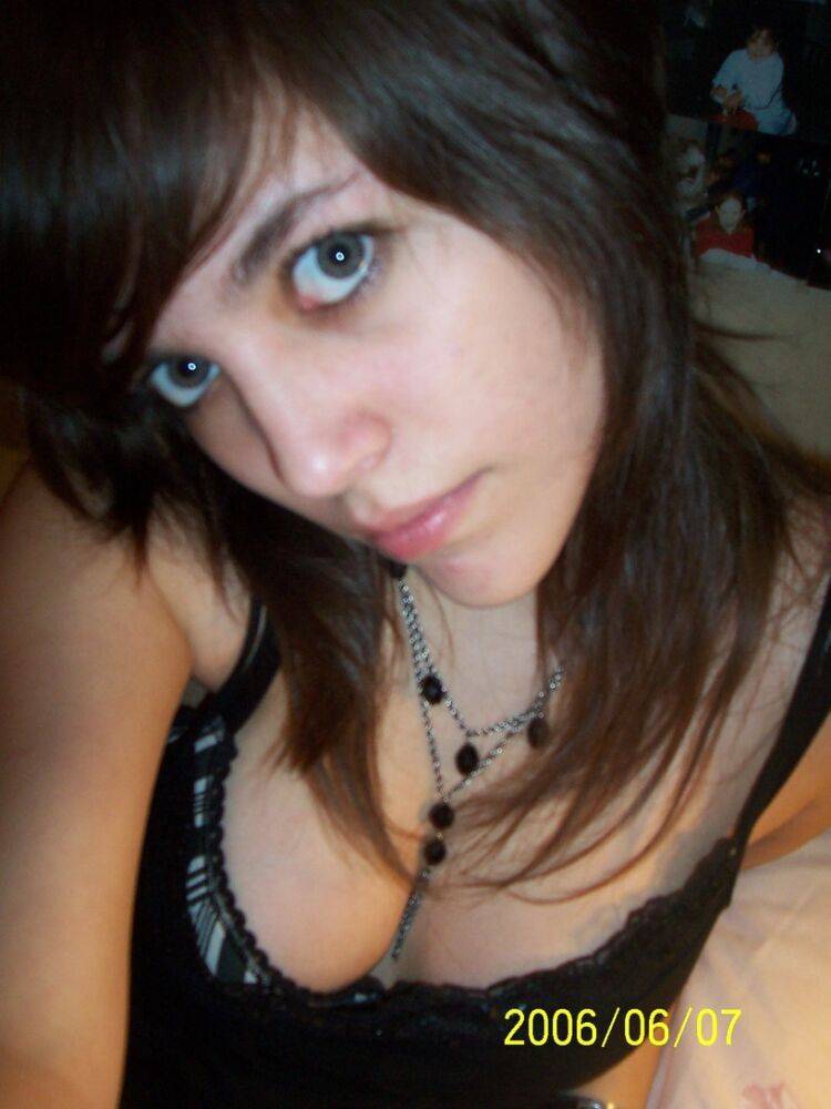 An ex girlfriend of mine took these selfies of her big tits some time ago - #11